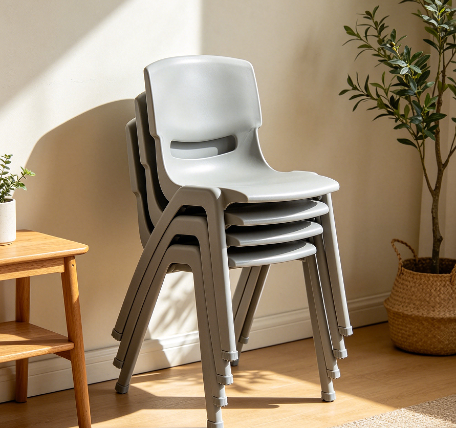 Stackable Polypropylene Dining Chair for Small Spaces